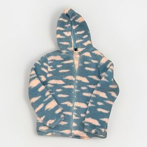 Pacsun‎ Simone Sherpa ZIP UP HOODIE Sweatshirt Blue Size M